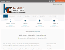 Tablet Screenshot of koudelkahealthcenter.com